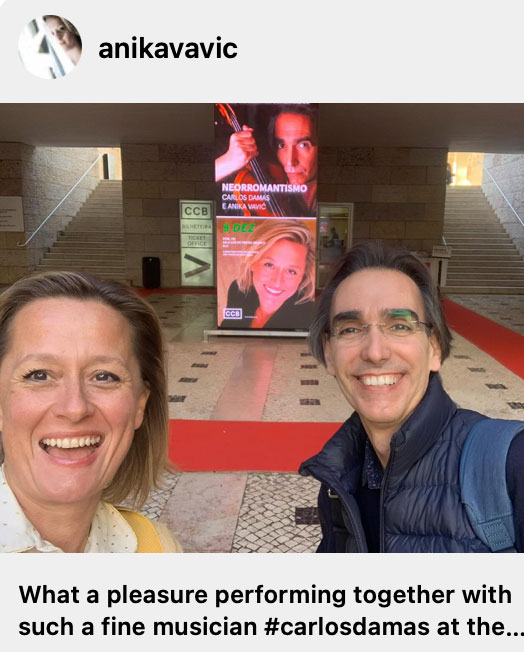 Em concerto com a pianista Anika Vavic